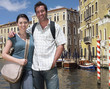 Couple hugging near canal