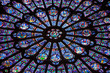 Stained-glass window of Notre Dame de Paris Stained-glass window of Notre Dame de Paris