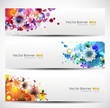 Set Of Floral Headers.