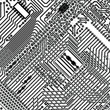 Square background - electronic circuit board