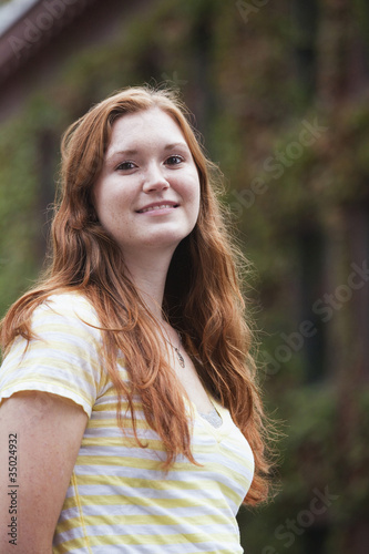 Photo: Smiling Caucasian teenage girl Smiling Caucasian teenage girl