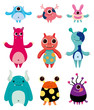 cartoon monster icons