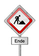 Baustellenschild Zu Ende