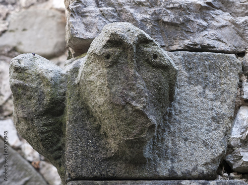 Photo: Architectural detail: ancient Italian 'facion' against evil eye Architectural detail: ancient Italian 'facion' against evil eye