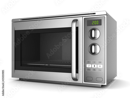Illustration: Image of the microwave oven on a white background Image of the microwave oven on a white background