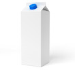 Brique de lait blanche sur fond blanc 1 Brique de lait blanche sur fond blanc 1