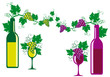 Vektor: red and white wine, vector red and white wine, vector