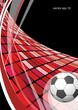 soccer ball in the red wave
