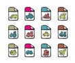 transport icons drawn