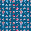 texture with holiday icons