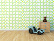 flower painted baby room