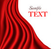 Red curtain background. Vector.
