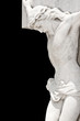 The crucifixion of Jesus on a black background
