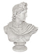Ancient statue of Alexander the Great isolated on white