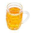 Pint of beer isolated on white