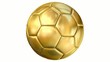 Video: Golden soccer ball and alpha clip -1080p loop Golden soccer ball and alpha clip -1080p loop