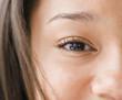 Close up of mixed race teenage girl's eye