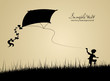 Little boy flying a kite Little boy flying a kite