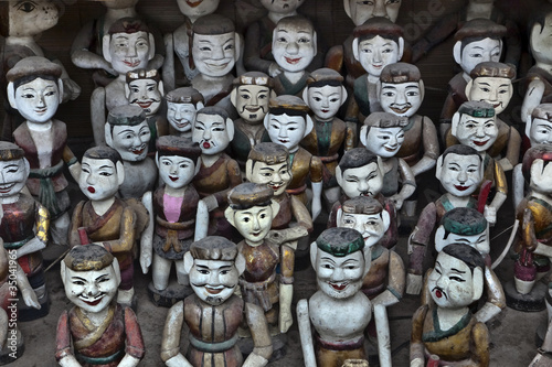 Photo: Rows of Vietnamese puppet figures Rows of Vietnamese puppet figures