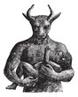 Baal vintage engraving.