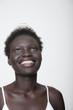 Smiling Black woman in tiara