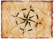 Windrose auf vergilbtem Papier