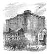 The Bastille, in Paris, France. Vintage engraving. The Bastille, in Paris, France. Vintage engraving.