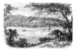 Belgrade, in Serbia vintage engraving
