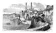 Varanasi or Banares or Banaras, in Uttar Pradesh, India, vintage Varanasi or Banares or Banaras, in Uttar Pradesh, India, vintage