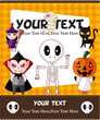 Cartoon Halloween card. Cartoon Halloween card.