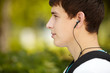 Young attractive man with headphones