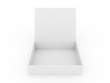 white opened cardboard box