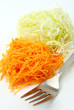 cabbage and carrots on a white background isolated cabbage and carrots on a white background isolated