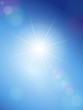 canvas print picture sunspot and blue sky
