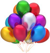 Party balloons birthday decoration shiny multicolored