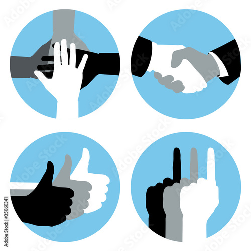 Illustration: Business Hands Business Hands