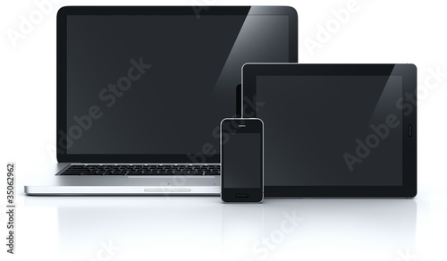 Illustration: Laptop tablet and smartphone Laptop tablet and smartphone