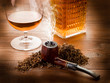 smoking pipe, tobacco and liquor smoking pipe, tobacco and liquor
