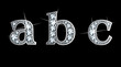 Diamond a, b, c in Lower Case