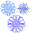 Snowflakes in the form of sketches Snowflakes in the form of sketches
