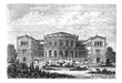 Storting or Parliament of Norway, in Oslo, Norway vintage engrav