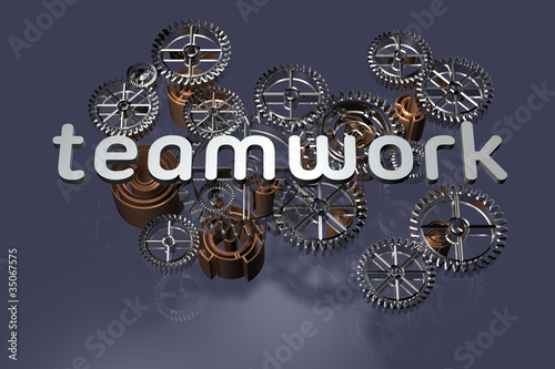 Illustration: Teamwork - 3D Teamwork - 3D