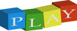 3D Play coloured cubes