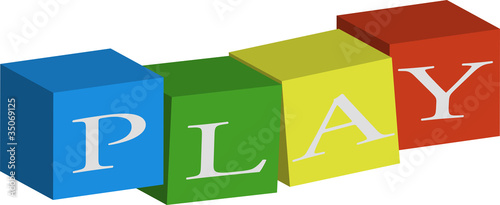 Vector: 3D Play coloured cubes 3D Play coloured cubes