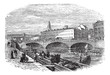 Cork in Munster, Ireland, vintage engraving