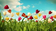 colorful tulips