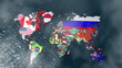 Afghanistan 3D Flag World Slow Zoom with Clouds