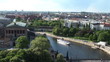 bird's-eye view on the rivers and canals in Berlin