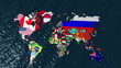 Afghanistan 3D Flag World Slow Zoom with NO Clouds