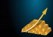 golden bars over dark background golden bars over dark background